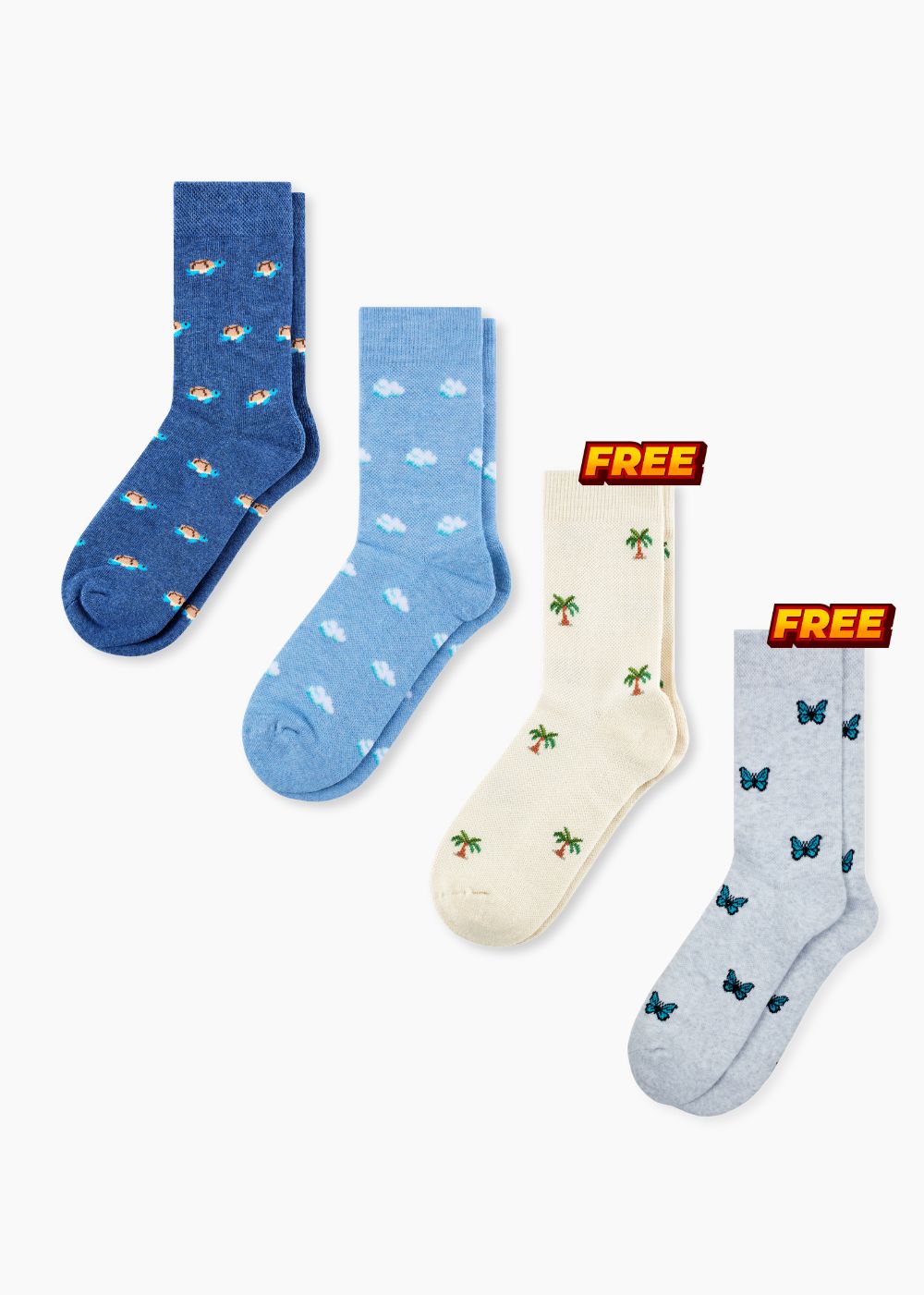 Turtle, Cloud, Palm Trees, Butterfly BUNDLE (4 Pack)