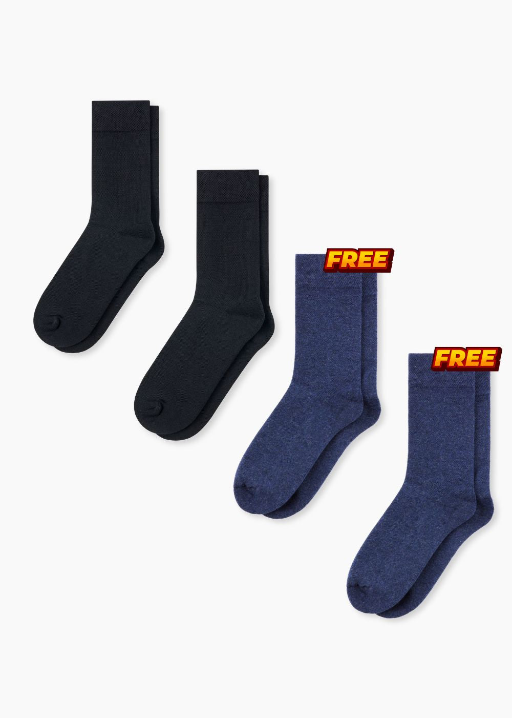 Black, Navy Blue BUNDLE (4 Pack)