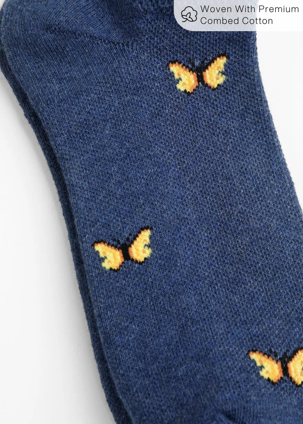 Butterfly Ankle Compression Socks (Navy Blue)