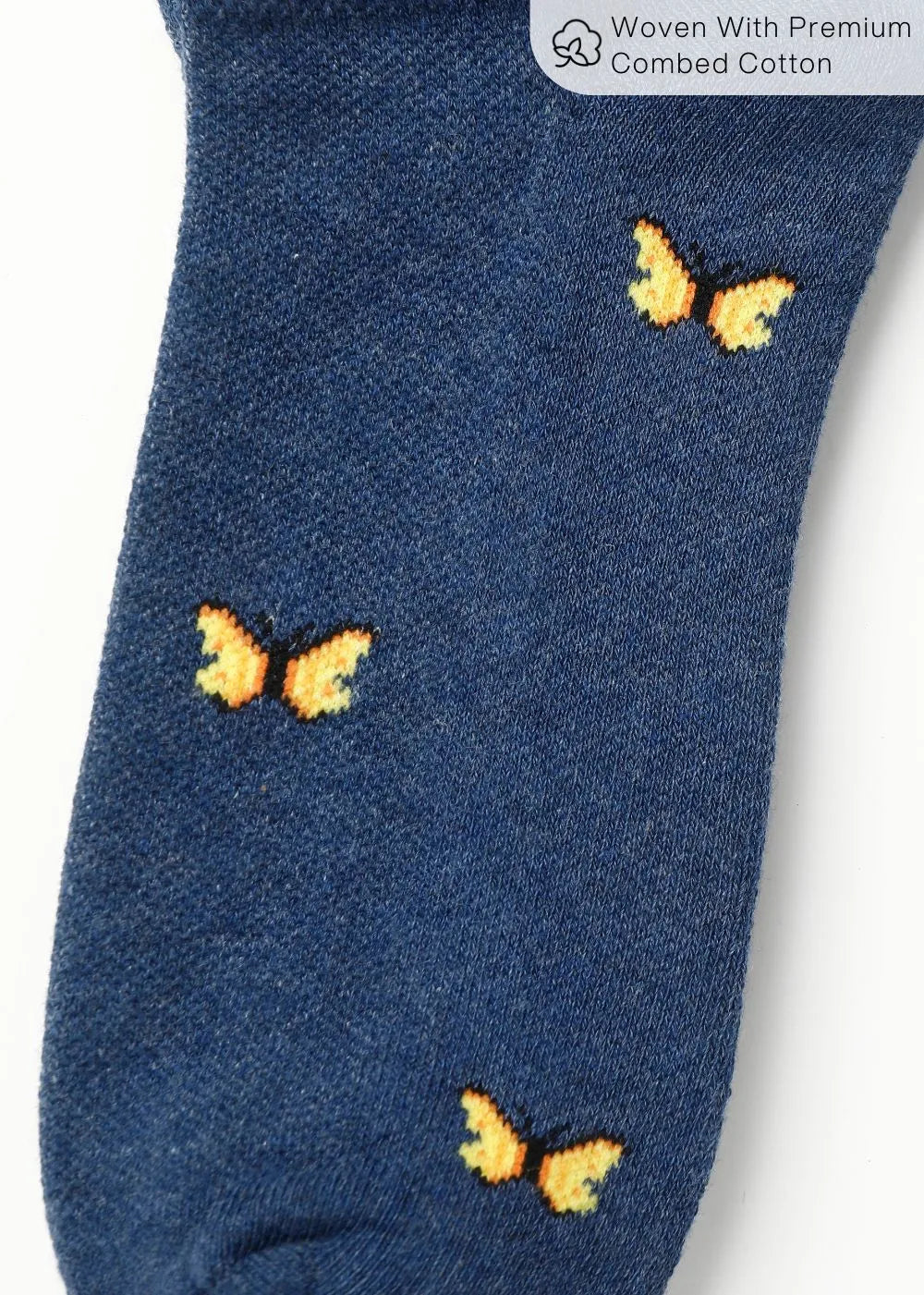 Butterfly Ankle Compression Socks (Navy Blue)