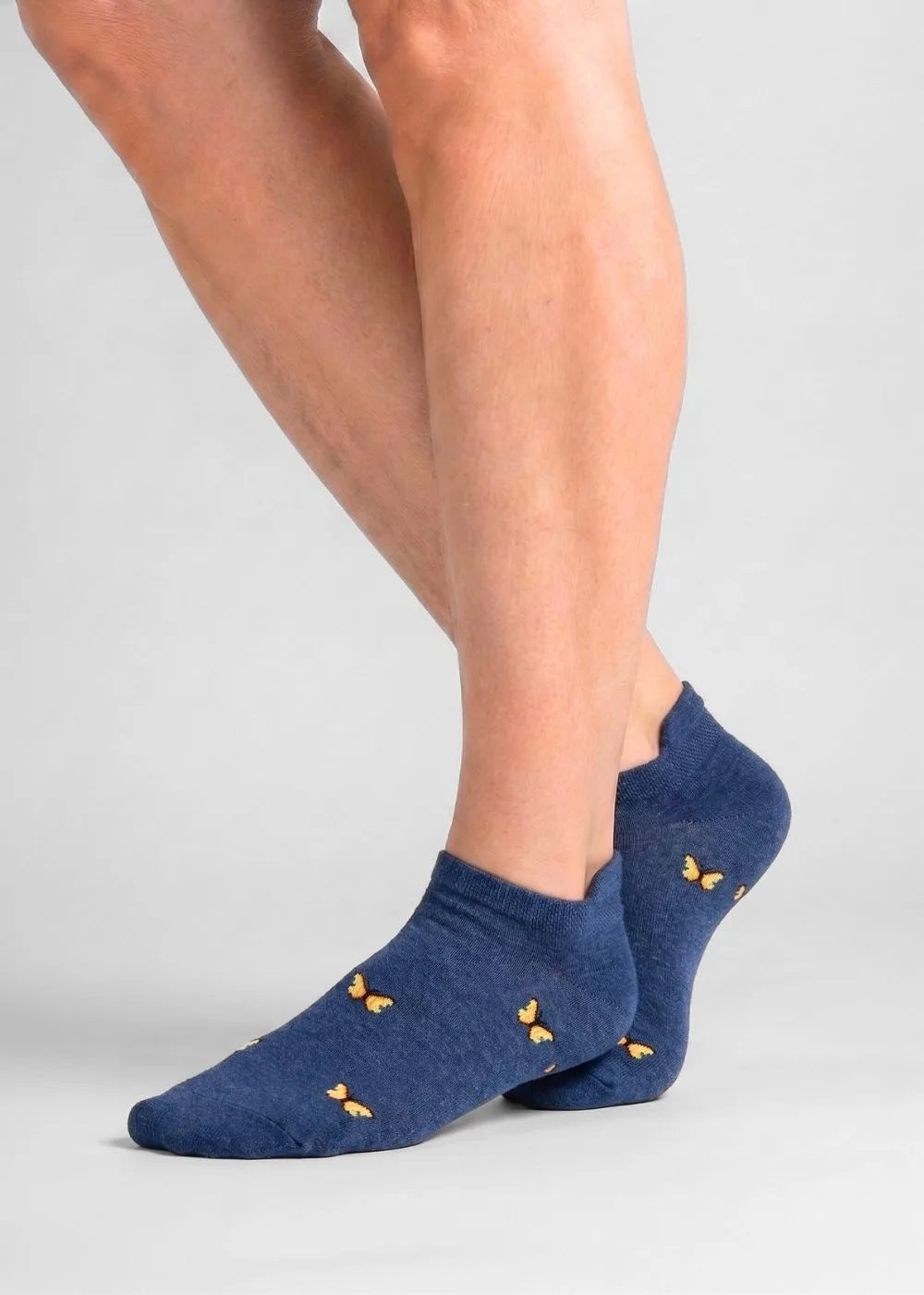 Butterfly Ankle Compression Socks (Navy Blue)